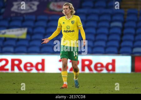 Cardiff, UK. 16th Jan, 2021. Todd Cantwell of Norwich during the Sky Bet Championship match at the Cardiff City Stadium, Cardiff Picture by Paul Chesterton/Focus Images/Sipa USA 16/01/2021 Credit: Sipa USA/Alamy Live News Stock Photo