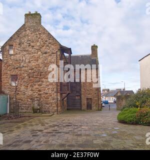 Loudoun Hall, a 15th century town house, is the oldest house in Ayr,Ayr,South Ayrshire,Scotland, Stock Photo