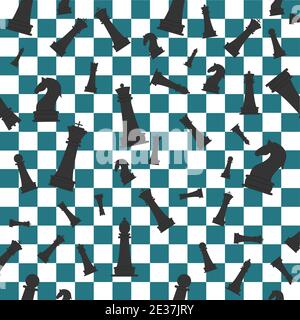 Seamless vector illustration on the theme of chess Stock Vector