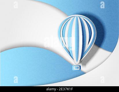 Vector illustration of a balloon in minimal style Stock Vector