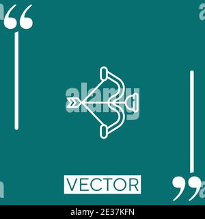 bow and arrow vector icon Linear icon. Editable stroked line Stock Vector