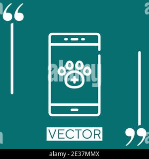 veterinary vector icon Linear icon. Editable stroke line Stock Vector