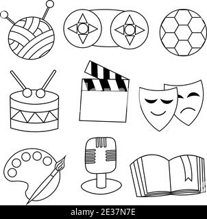 It can be used for childs colouring, icons, web, postcards, decor, pacaging, prints for things, covers for notebooks, decoration of boxes for toys, st Stock Vector