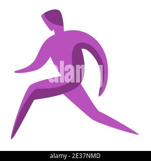 Illustration of running man silhouette. Stock Vector