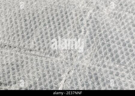 air bubble wrap - real life close-up flat texture and background Stock Photo