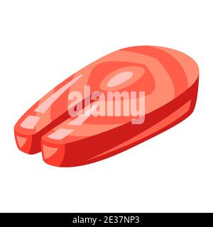 Illustration of stylized salmon steak Stock Vector Image & Art - Alamy