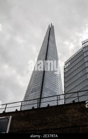 London, England - 06 May, 2019: The Shard, also referred to as the Shard of Glass, is a 95-storey skyscraper Stock Photo