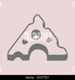 Triangle shaped letter A abstract logo and monogram vector Stock Vector