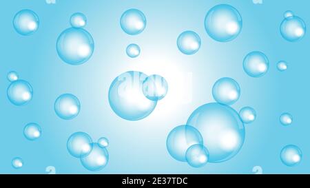 Soap bubble, water bubbles, background Stock Vector