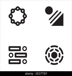 Minimal abstract logo icon set Stock Vector