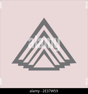 Triangle shaped letter A abstract logo and monogram vector Stock Vector