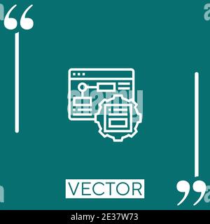 automation vector icon Linear icon. Editable stroke line Stock Vector