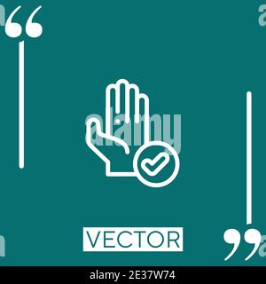 hand washing vector icon Linear icon. Editable stroke line Stock Vector