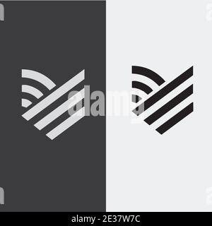 Shield logo vector template Stock Vector
