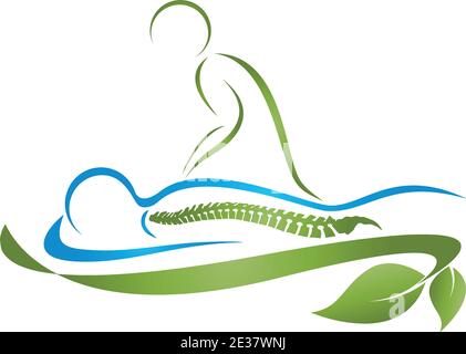 Person, massage, orthopedist, chiropractor, logo Stock Vector
