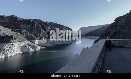 Las Vegas, NV, USA - May 9, 2016:  Vistas of Hoover Dam, Lake Mead and the Mike O'Callaghan–Pat Tillman Memorial Bridge located near to Las Vegas, Nev Stock Photo