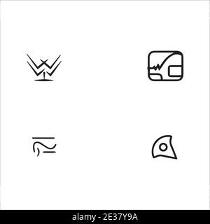 Abstract minimalist logo icon vector collection Stock Vector