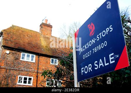 residential property for sale in westbere village east kent uk january 2021 Stock Photo