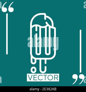 popsicle vector icon Linear icon. Editable stroked line Stock Vector