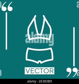 bikini Linear icon. Editable stroke line Stock Vector