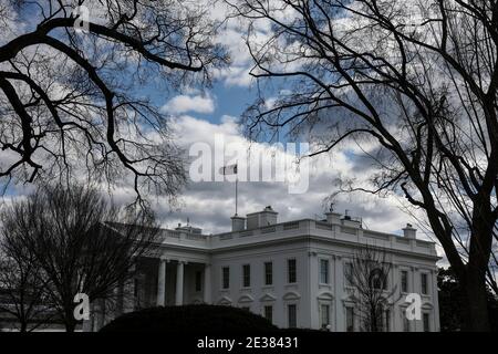 Washington, USA. 17th Jan, 2021. The North Lawn of the White House is ...