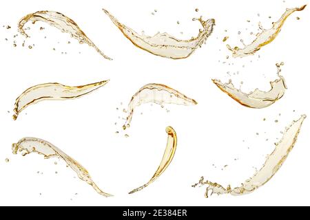 set of beer splashes Stock Photo