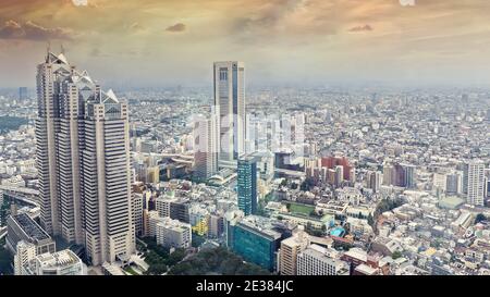 Tokyo city view from the city hall building Stock Photo