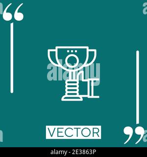 trophy vector icon Linear icon. Editable stroke line Stock Vector