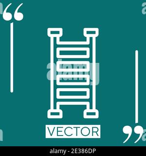 ladder vector icon Linear icon. Editable stroke line Stock Vector