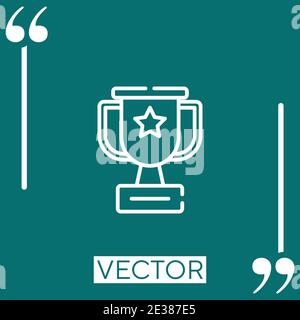 trophy vector icon Linear icon. Editable stroke line Stock Vector