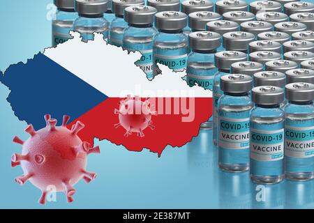 Vaccination campaign in Czech Republic. Stock Photo
