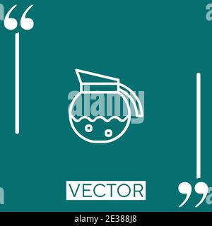 coffee pot Linear icon. Editable stroke line Stock Vector