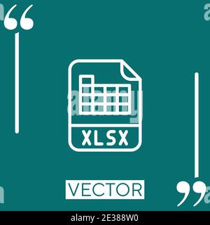 xlsx Linear icon. Editable stroke line Stock Vector