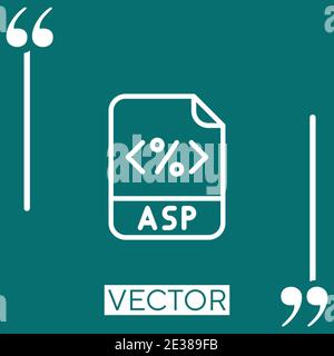 asp vector icon Linear icon. Editable stroke line Stock Vector