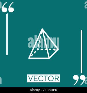 pyramid vector icon Linear icon. Editable stroke line Stock Vector
