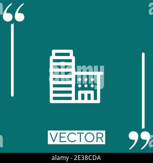 company vector icon Linear icon. Editable stroked line Stock Vector
