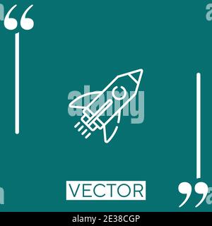 rocket Linear icon. Editable stroke line Stock Vector