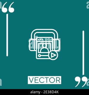 contact vector icon Linear icon. Editable stroked line Stock Vector