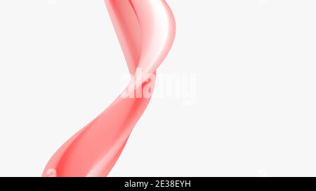 Abstract red wave. Smooth elegant dynamic illustration Stock Vector