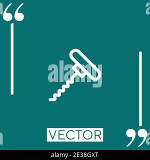 auger vector icon Linear icon. Editable stroked line Stock Vector