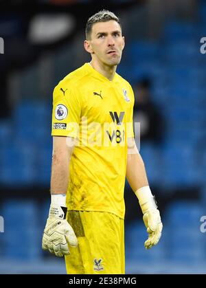 Crystal Palace goalkeeper Vicente Guaita holds the ball, during the ...