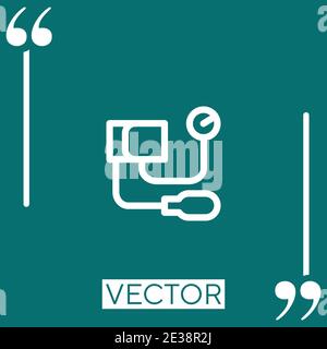 sphygmomanometer vector icon Linear icon. Editable stroked line Stock Vector