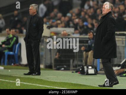 OM's coach Didier Deschamps during the UEFA Champions League Soccer Match,Goup F, Olympique de Marseille vs Chelsea FC at 'Stade velodrome' in Marseille, France on December8, 2010. Marseille won 1-0. Photo by Christian Liewig/ABACAPRESS.COM Stock Photo