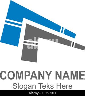 Boomerang logo icon illustration vector flat design Stock Vector