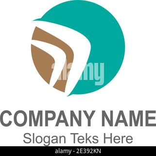 Boomerang logo icon illustration vector flat design Stock Vector