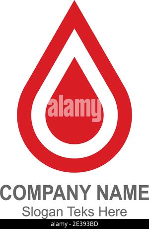 Blood logo icon design vector illustration template Stock Vector