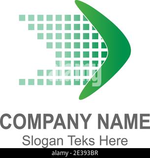 Boomerang logo icon illustration vector flat design Stock Vector