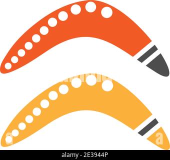 Boomerang logo icon illustration vector flat design Stock Vector