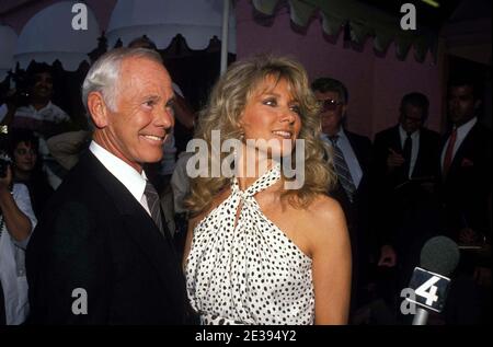 Johnny Carson And Alexis Maas 1988 Credit: Ralph Dominguez/MediaPunch Stock Photo
