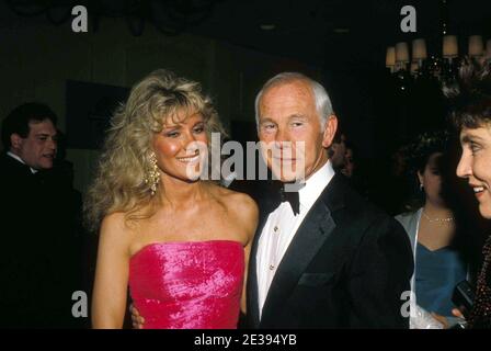 Johnny Carson And Alexis Maas 1988 Credit: Ralph Dominguez/MediaPunch Stock Photo